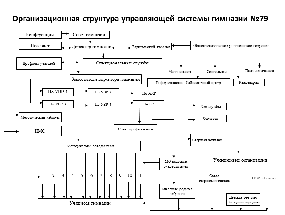 Организационная структура управляющей системы гимназии №79